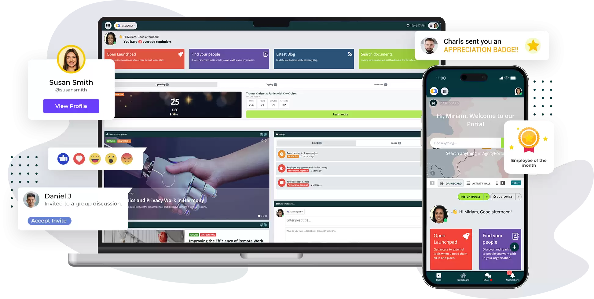 A social intranet to strengthen, engage and connect your entire workforce in one place. A social intranet to strengthen, engage and connect your entire workforce in one place.
