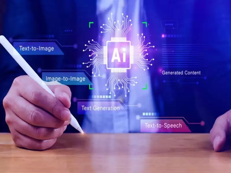The concept of a text-to-image and image-to-image AI features for content production