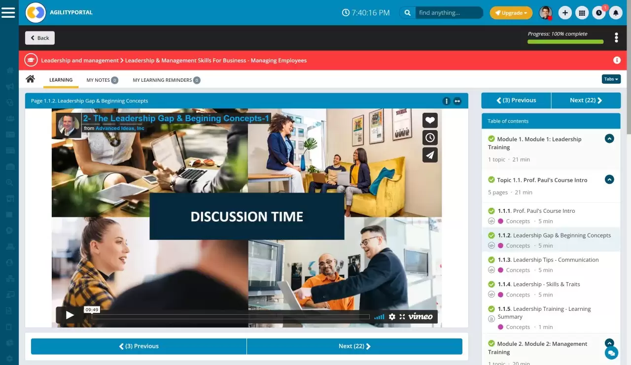 Intranet learning hub