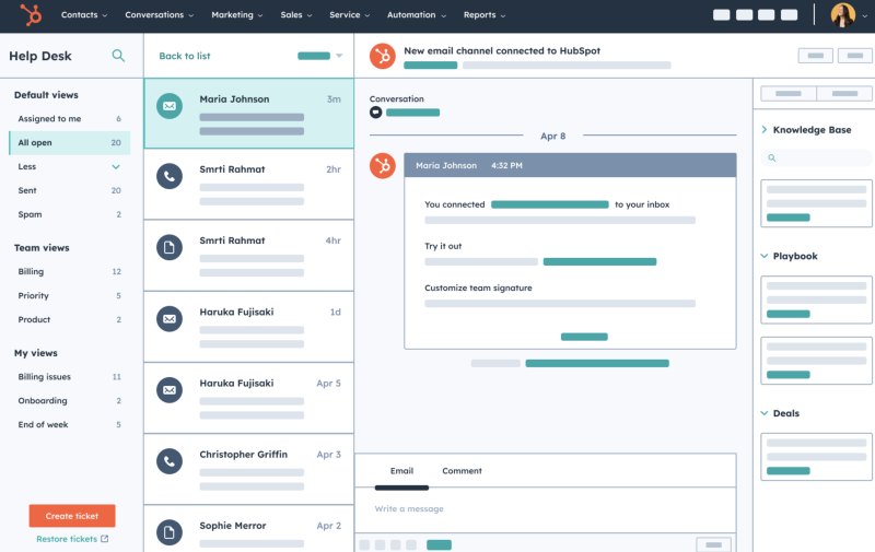 #7. Best All-in-One Sales and CRM Platform with HubSpot