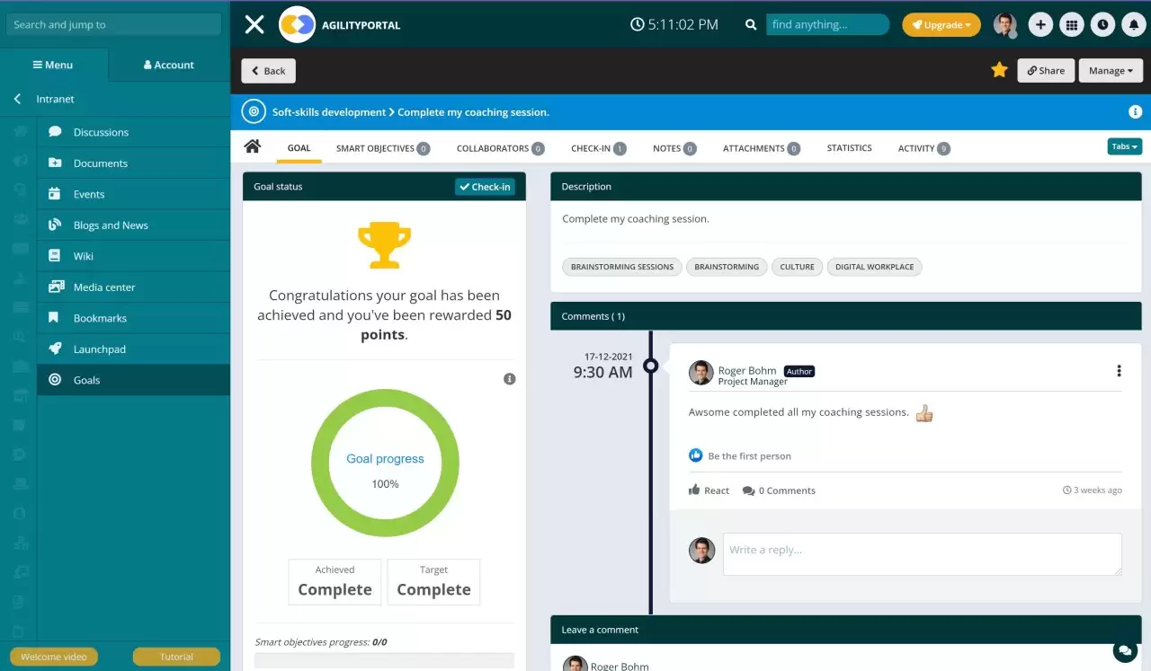 Use social intranet 