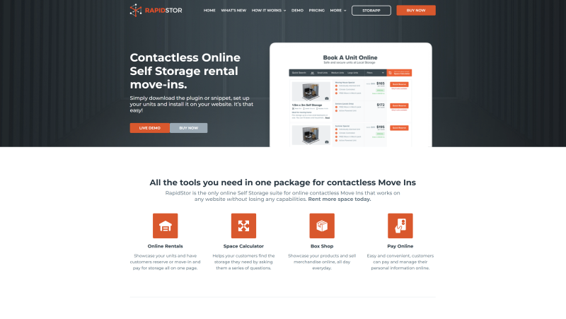 4. RapidStor – Website-Embedded Contactless Booking Platform