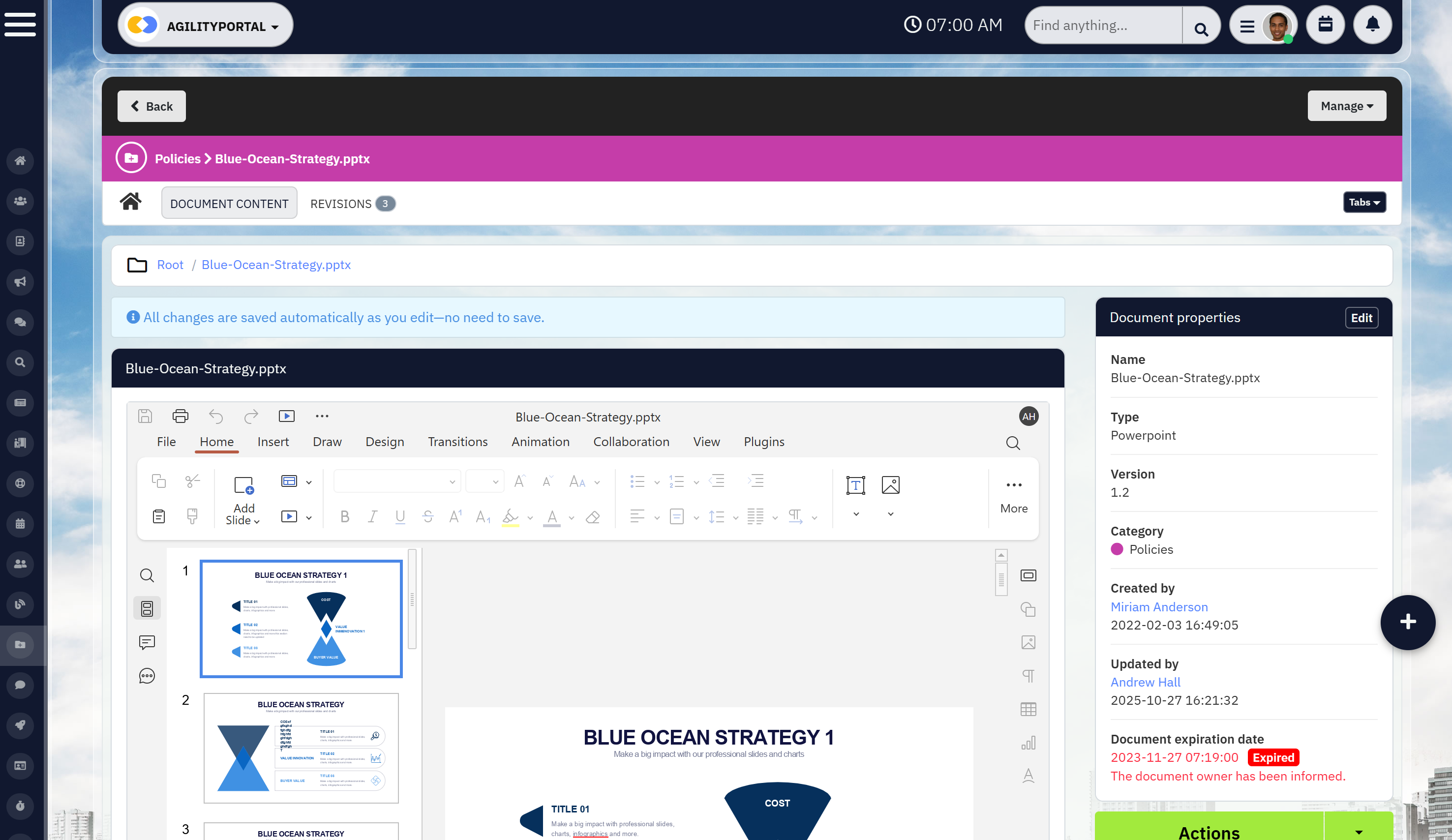 Version Control and Document History