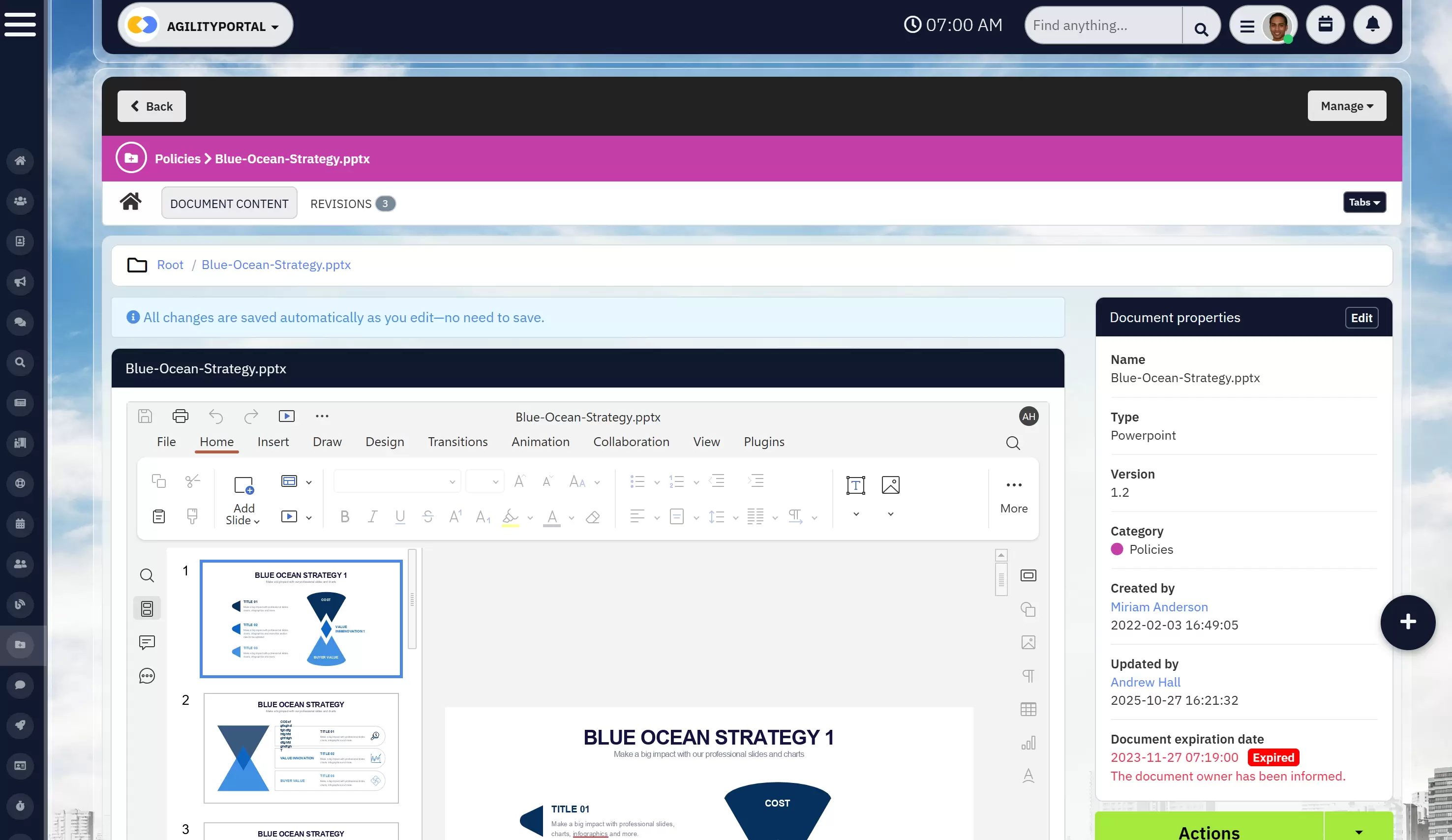 Version Control and Document History
