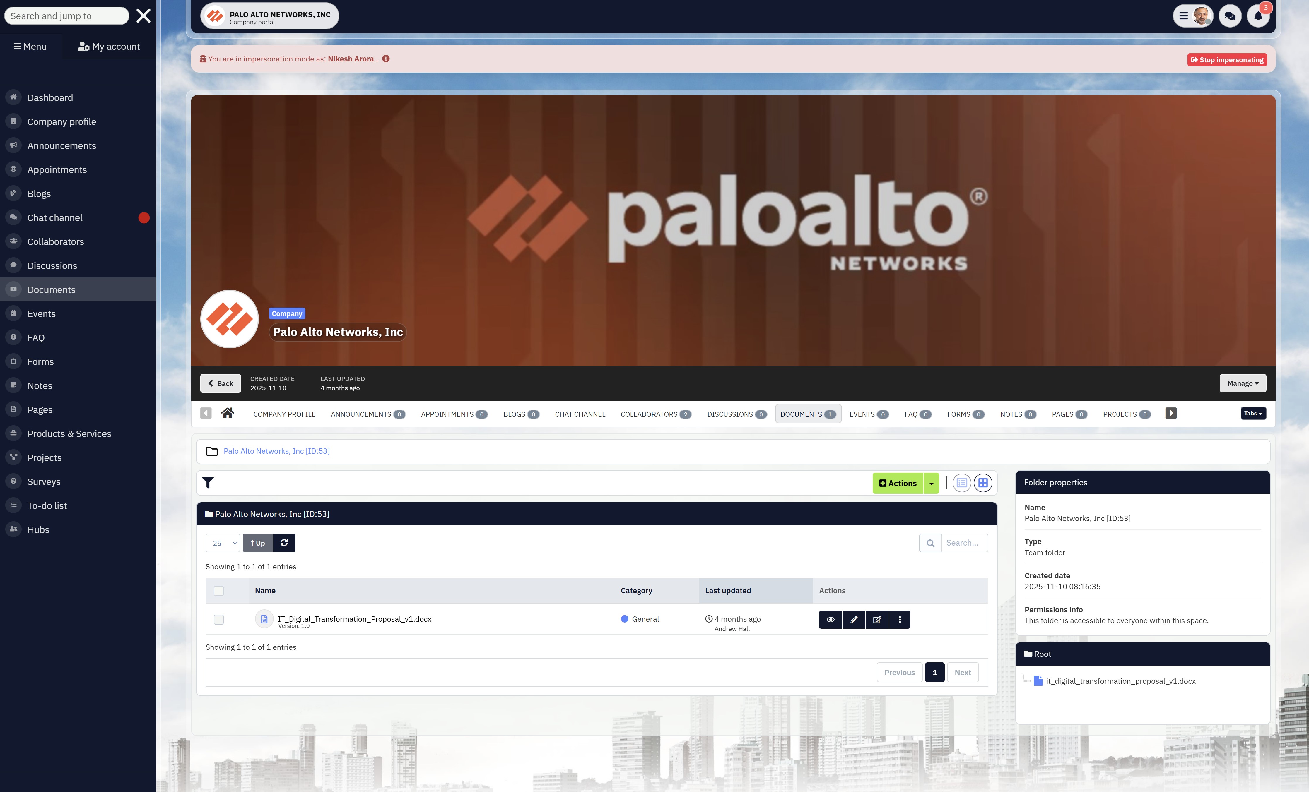 Centralized Document Library