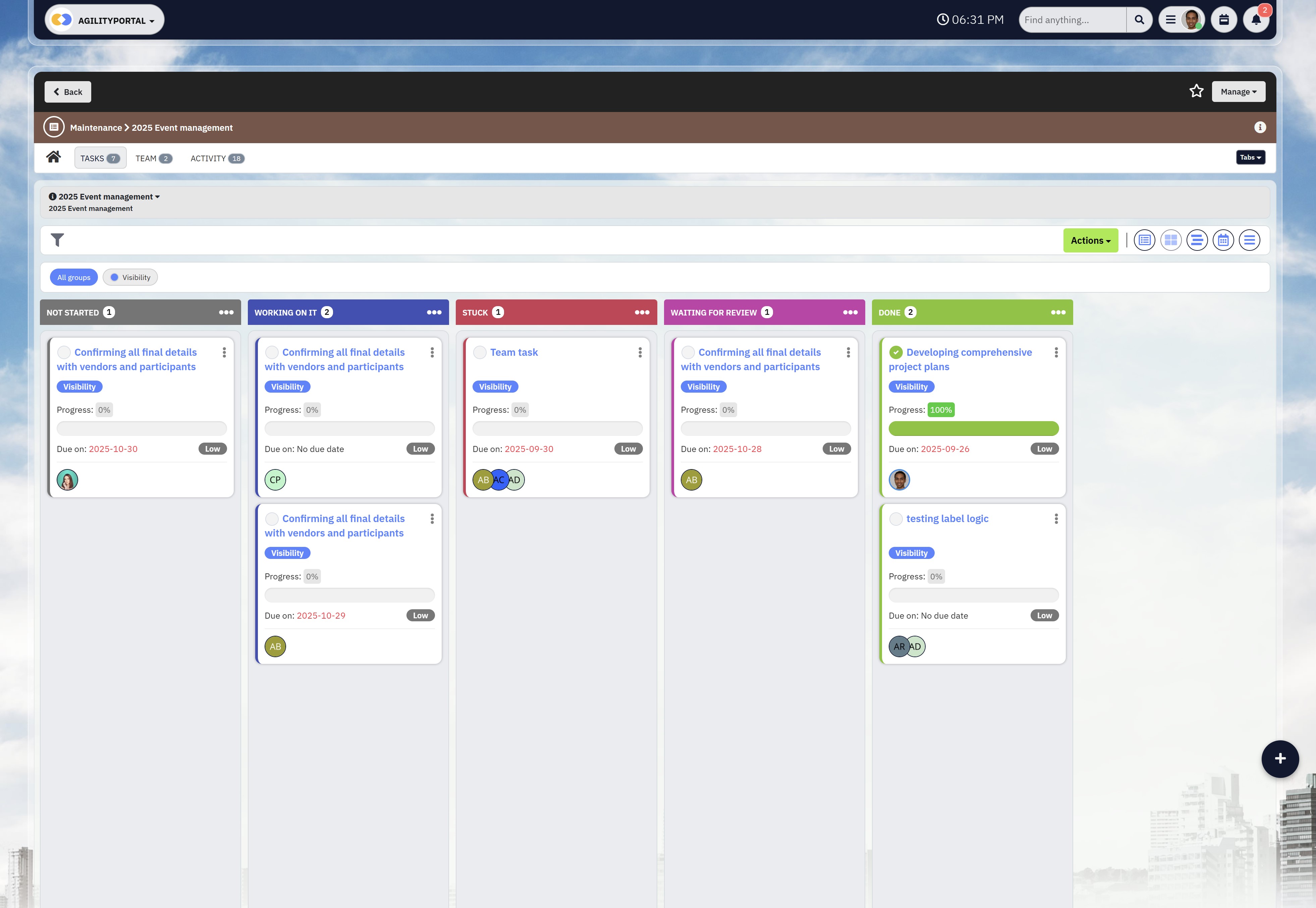 Task and Workflow Management