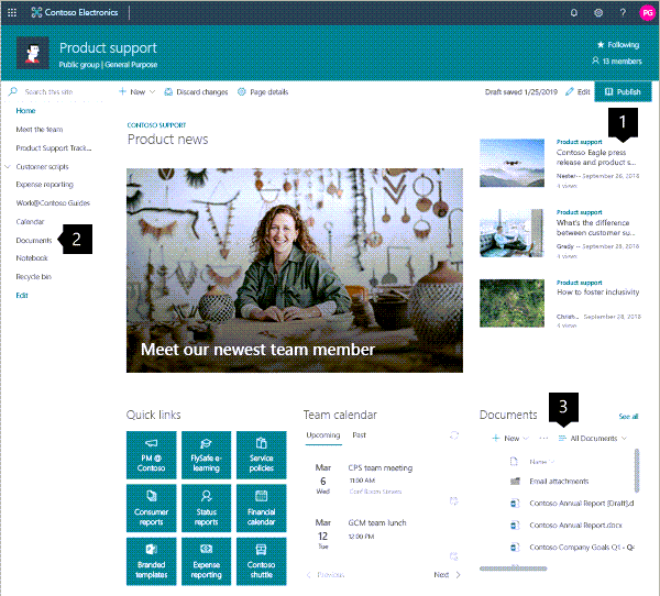 Operations Team Site Example