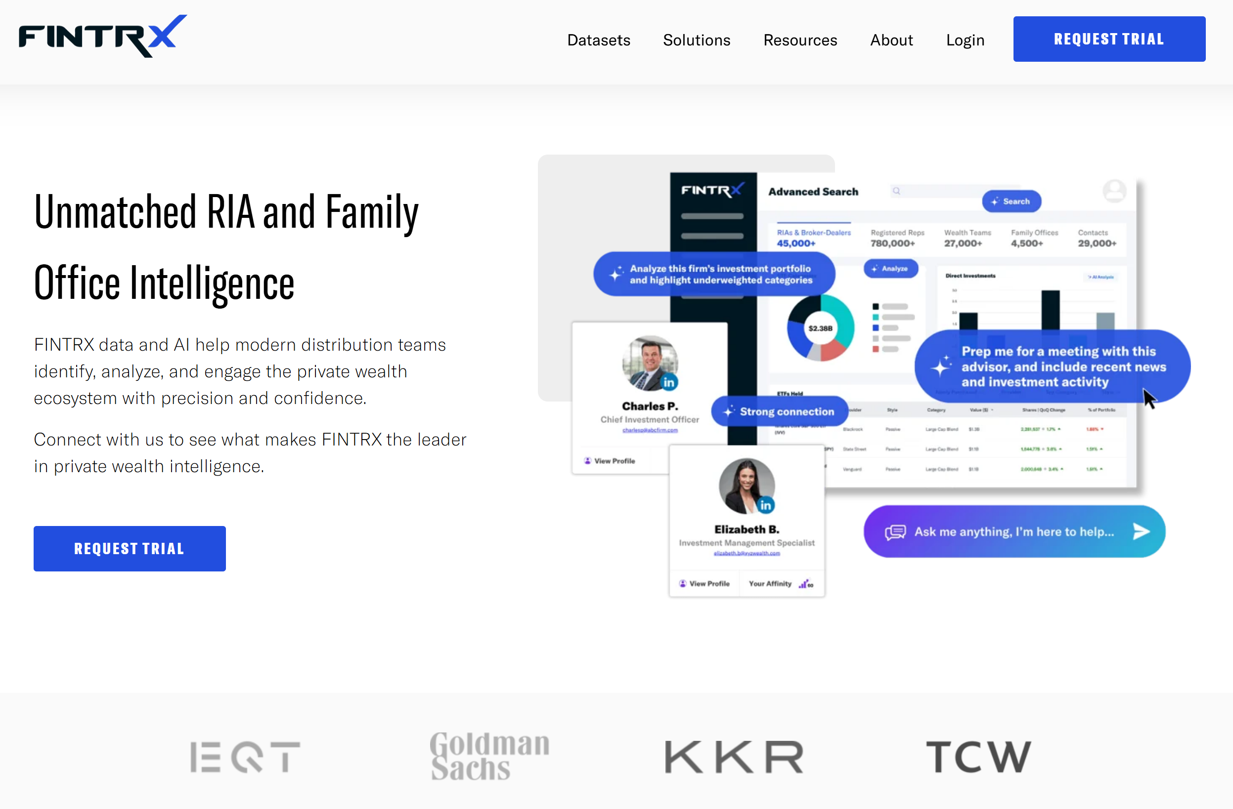#2. FINTRX &mdash; Best for private wealth intelligence