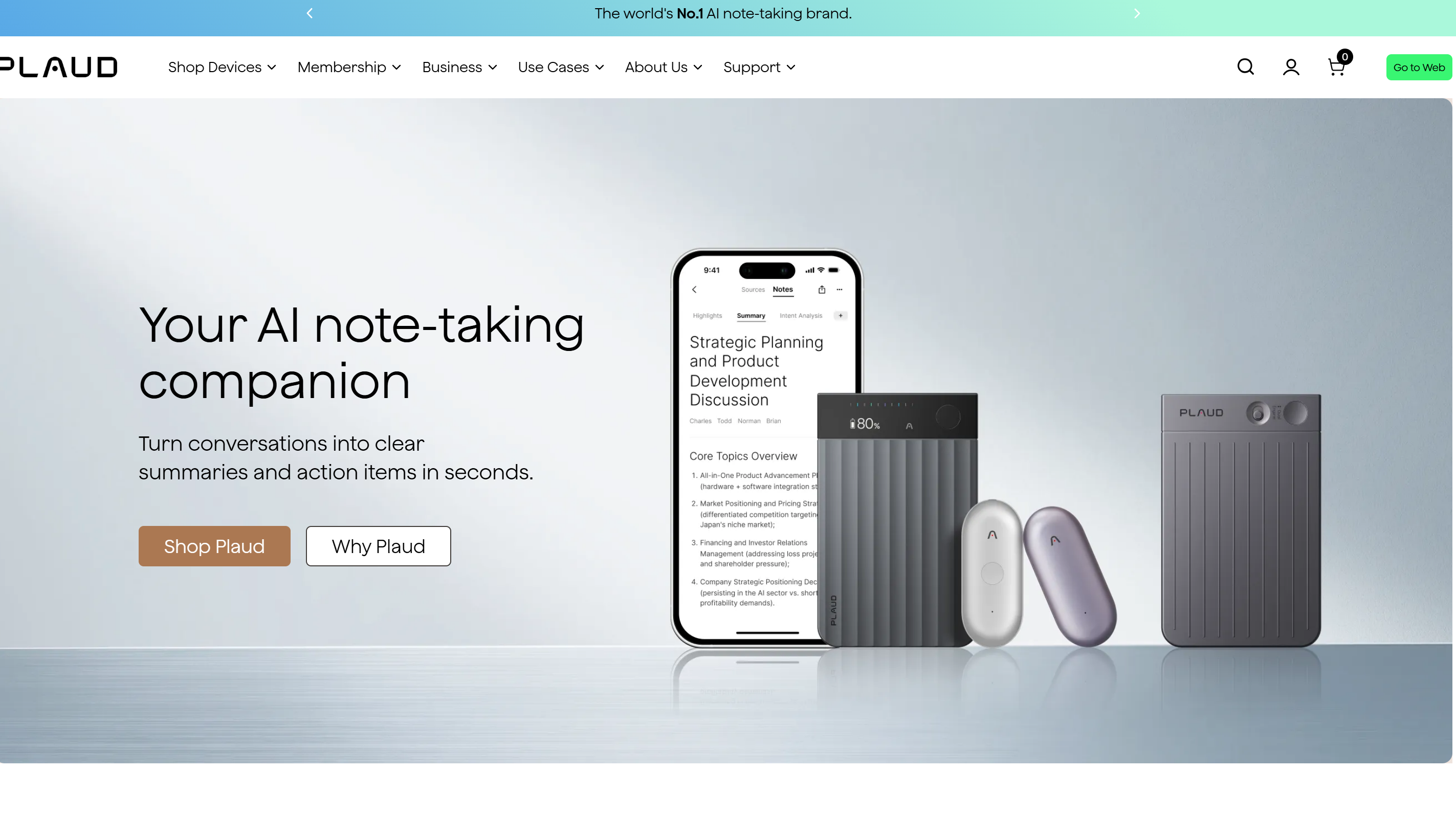 #2. Plaud &mdash; best for large rooms and conferences