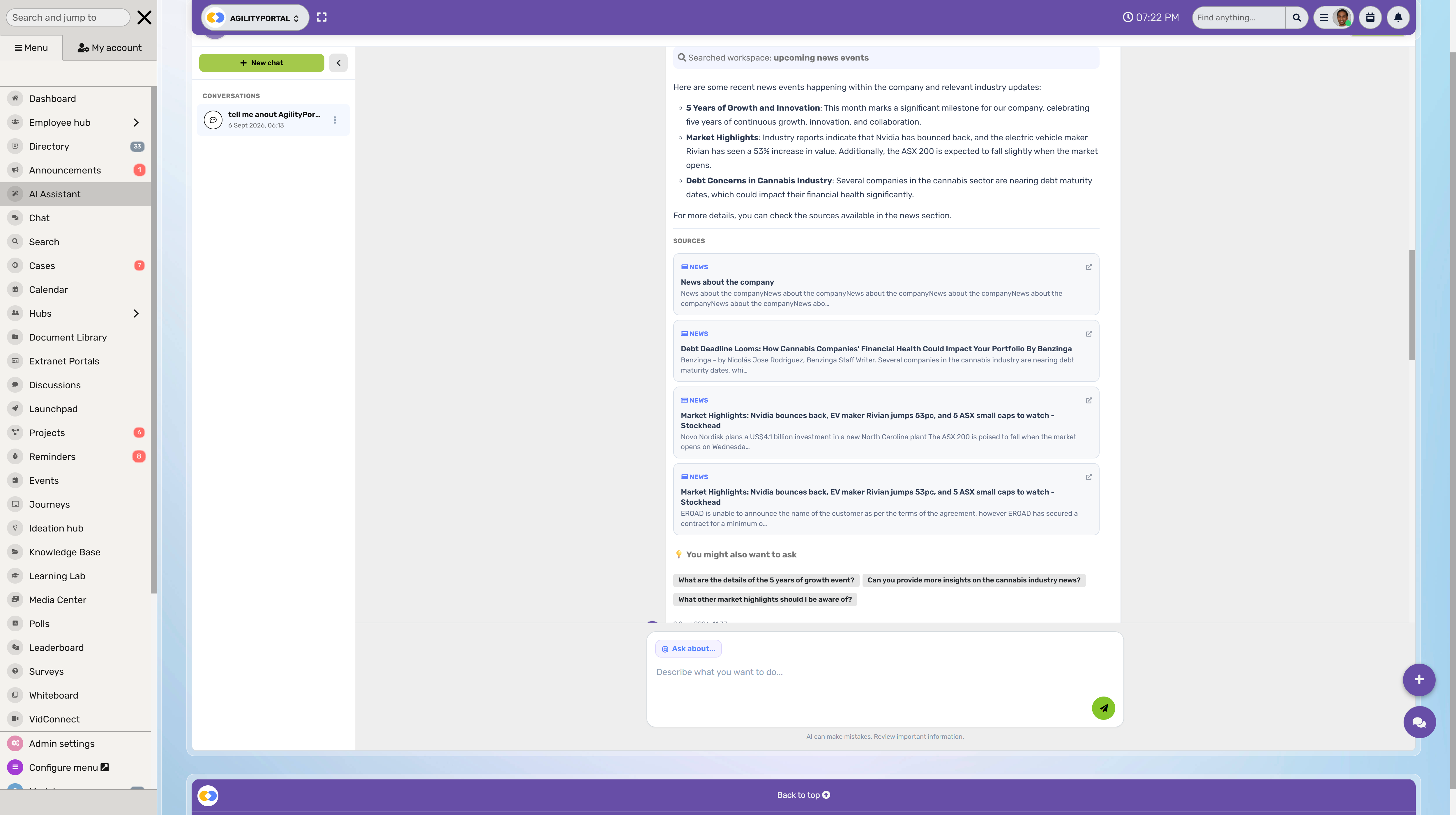 ai_assistant-AgilityPortal 20 Best Productivity Apps Tested in 2026&mdash;These 3 Changed How We Work - Insight Blog