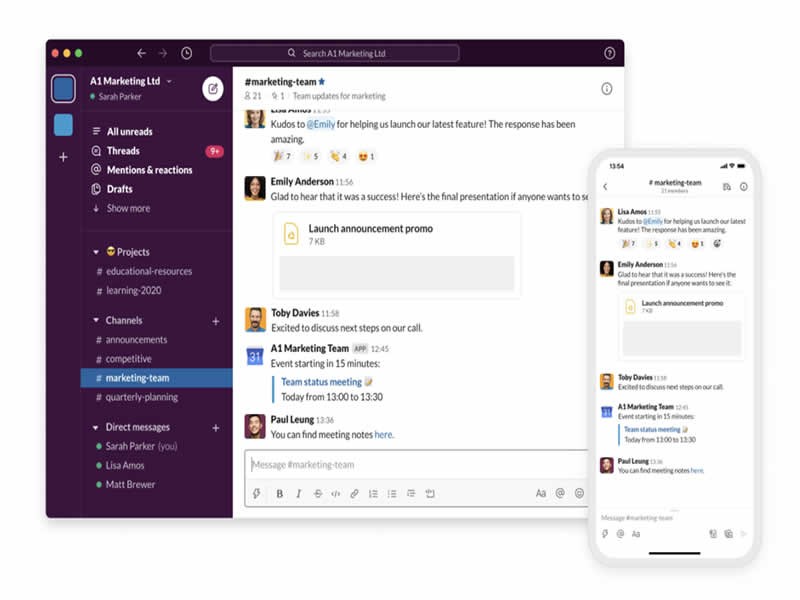 #5.Slack for communications between employees