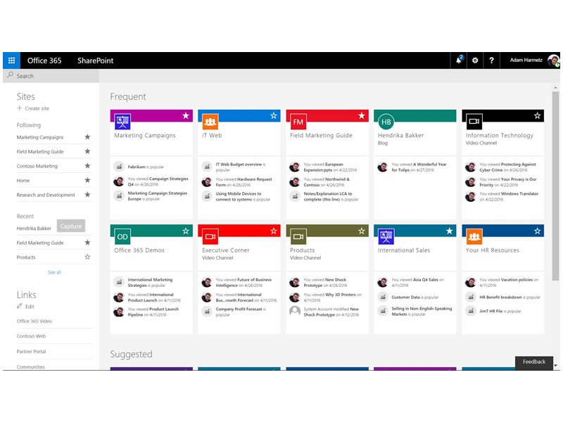 Microsoft SharePoint as an intranet